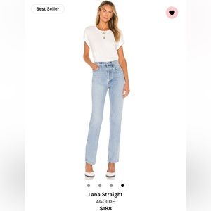 AGOLDE Lana Straight Jeans - Riptide (Size 27)